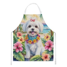 Maltese Luau Apron Cooking Kitchen Server Baking Crafts Gardening for Adult Women Men, Unisex, Large, Multicolor