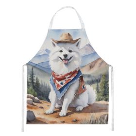 American Eskimo Cowboy Welcome Apron Cooking Kitchen Server Baking Crafts Gardening for Adult Women Men, Unisex, Large, Multicolor